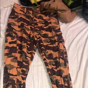 Orange Cargo Pants